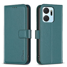 Coque Portefeuille Livre Cuir Etui Clapet B22F pour Huawei Honor X7a Vert