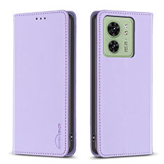 Coque Portefeuille Livre Cuir Etui Clapet B22F pour Motorola Moto Edge (2023) 5G Violet Clair