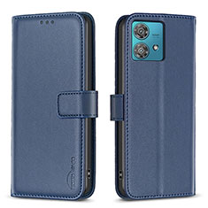 Coque Portefeuille Livre Cuir Etui Clapet B22F pour Motorola Moto Edge 40 Neo 5G Bleu