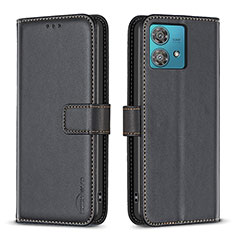 Coque Portefeuille Livre Cuir Etui Clapet B22F pour Motorola Moto Edge 40 Neo 5G Noir