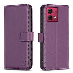 Coque Portefeuille Livre Cuir Etui Clapet B22F pour Motorola Moto G84 5G Violet