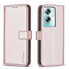 Coque Portefeuille Livre Cuir Etui Clapet B22F pour Oppo A2 5G Or Rose