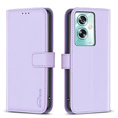 Coque Portefeuille Livre Cuir Etui Clapet B22F pour Oppo A2 5G Violet Clair