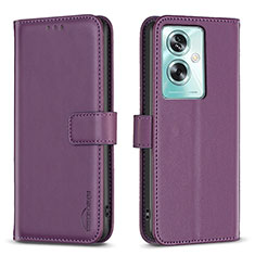 Coque Portefeuille Livre Cuir Etui Clapet B22F pour Oppo A79 5G Violet