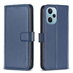 Coque Portefeuille Livre Cuir Etui Clapet B22F pour Xiaomi Redmi Note 12 Turbo 5G Bleu