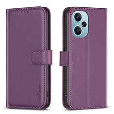 Coque Portefeuille Livre Cuir Etui Clapet B22F pour Xiaomi Redmi Note 12 Turbo 5G Violet