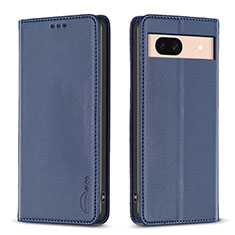 Coque Portefeuille Livre Cuir Etui Clapet B23F pour Google Pixel 8a 5G Bleu