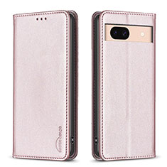 Coque Portefeuille Livre Cuir Etui Clapet B23F pour Google Pixel 8a 5G Or Rose