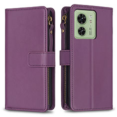 Coque Portefeuille Livre Cuir Etui Clapet B23F pour Motorola Moto Edge (2023) 5G Violet