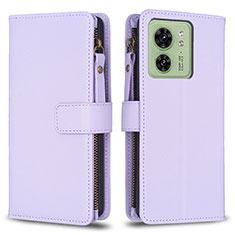 Coque Portefeuille Livre Cuir Etui Clapet B23F pour Motorola Moto Edge (2023) 5G Violet Clair