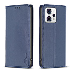 Coque Portefeuille Livre Cuir Etui Clapet B23F pour Motorola Moto G13 Bleu