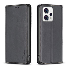 Coque Portefeuille Livre Cuir Etui Clapet B23F pour Motorola Moto G13 Noir