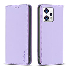 Coque Portefeuille Livre Cuir Etui Clapet B23F pour Motorola Moto G13 Violet Clair