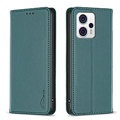 Coque Portefeuille Livre Cuir Etui Clapet B23F pour Motorola Moto G23 Vert