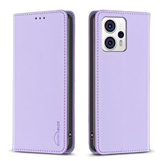 Coque Portefeuille Livre Cuir Etui Clapet B23F pour Motorola Moto G23 Violet Clair