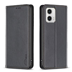 Coque Portefeuille Livre Cuir Etui Clapet B23F pour Motorola Moto G73 5G Noir