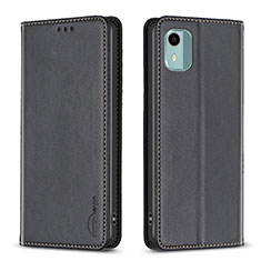 Coque Portefeuille Livre Cuir Etui Clapet B23F pour Nokia C12 Noir