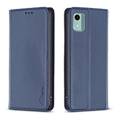 Coque Portefeuille Livre Cuir Etui Clapet B23F pour Nokia C12 Plus Bleu