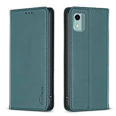 Coque Portefeuille Livre Cuir Etui Clapet B23F pour Nokia C12 Vert