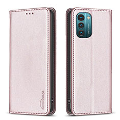 Coque Portefeuille Livre Cuir Etui Clapet B23F pour Nokia G11 Or Rose