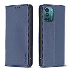 Coque Portefeuille Livre Cuir Etui Clapet B23F pour Nokia G21 Bleu