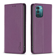 Coque Portefeuille Livre Cuir Etui Clapet B23F pour Nokia G21 Violet