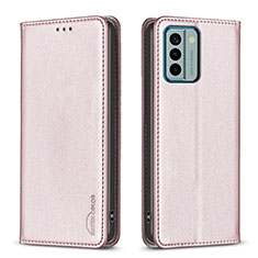 Coque Portefeuille Livre Cuir Etui Clapet B23F pour Nokia G22 Or Rose