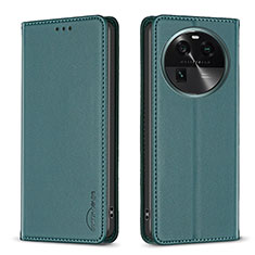 Coque Portefeuille Livre Cuir Etui Clapet B23F pour Oppo Find X6 Pro 5G Vert