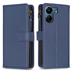 Coque Portefeuille Livre Cuir Etui Clapet B23F pour Xiaomi Poco C65 Bleu