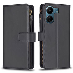 Coque Portefeuille Livre Cuir Etui Clapet B23F pour Xiaomi Poco C65 Noir