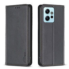 Coque Portefeuille Livre Cuir Etui Clapet B23F pour Xiaomi Redmi Note 12 4G Noir