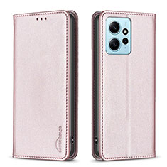 Coque Portefeuille Livre Cuir Etui Clapet B23F pour Xiaomi Redmi Note 12 4G Or Rose