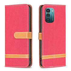 Coque Portefeuille Livre Cuir Etui Clapet B24F pour Nokia G11 Rouge