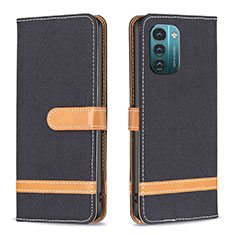 Coque Portefeuille Livre Cuir Etui Clapet B24F pour Nokia G21 Noir