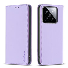 Coque Portefeuille Livre Cuir Etui Clapet B24F pour Xiaomi Mi 14 5G Violet Clair