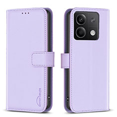 Coque Portefeuille Livre Cuir Etui Clapet B24F pour Xiaomi Redmi Note 13 5G Violet Clair