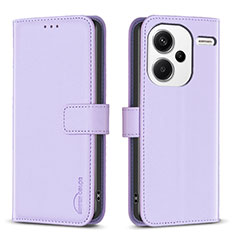 Coque Portefeuille Livre Cuir Etui Clapet B24F pour Xiaomi Redmi Note 13 Pro+ Plus 5G Violet Clair