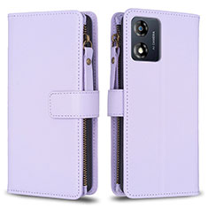 Coque Portefeuille Livre Cuir Etui Clapet B25F pour Motorola Moto E13 Violet Clair