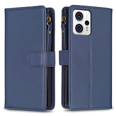 Coque Portefeuille Livre Cuir Etui Clapet B25F pour Motorola Moto G13 Bleu