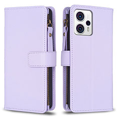 Coque Portefeuille Livre Cuir Etui Clapet B25F pour Motorola Moto G13 Violet Clair