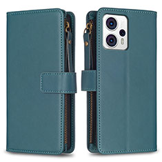 Coque Portefeuille Livre Cuir Etui Clapet B25F pour Motorola Moto G23 Vert