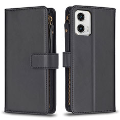 Coque Portefeuille Livre Cuir Etui Clapet B25F pour Motorola Moto G73 5G Noir