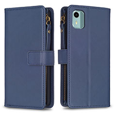 Coque Portefeuille Livre Cuir Etui Clapet B25F pour Nokia C12 Pro Bleu