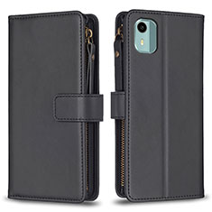 Coque Portefeuille Livre Cuir Etui Clapet B25F pour Nokia C12 Pro Noir