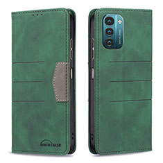 Coque Portefeuille Livre Cuir Etui Clapet B26F pour Nokia G21 Vert