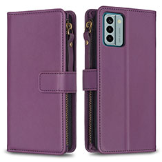 Coque Portefeuille Livre Cuir Etui Clapet B26F pour Nokia G22 Violet