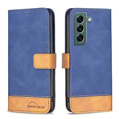 Coque Portefeuille Livre Cuir Etui Clapet BF2 pour Samsung Galaxy S23 5G Bleu