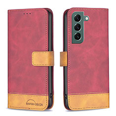 Coque Portefeuille Livre Cuir Etui Clapet BF2 pour Samsung Galaxy S23 5G Rouge