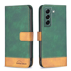 Coque Portefeuille Livre Cuir Etui Clapet BF2 pour Samsung Galaxy S23 5G Vert