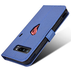 Coque Portefeuille Livre Cuir Etui Clapet BY1 pour Asus ROG Phone 3 Bleu